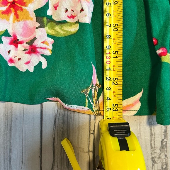 NWOT Green Floral Print Deep V Halter Maxi Dress Size Medium - Picture 16 of 16